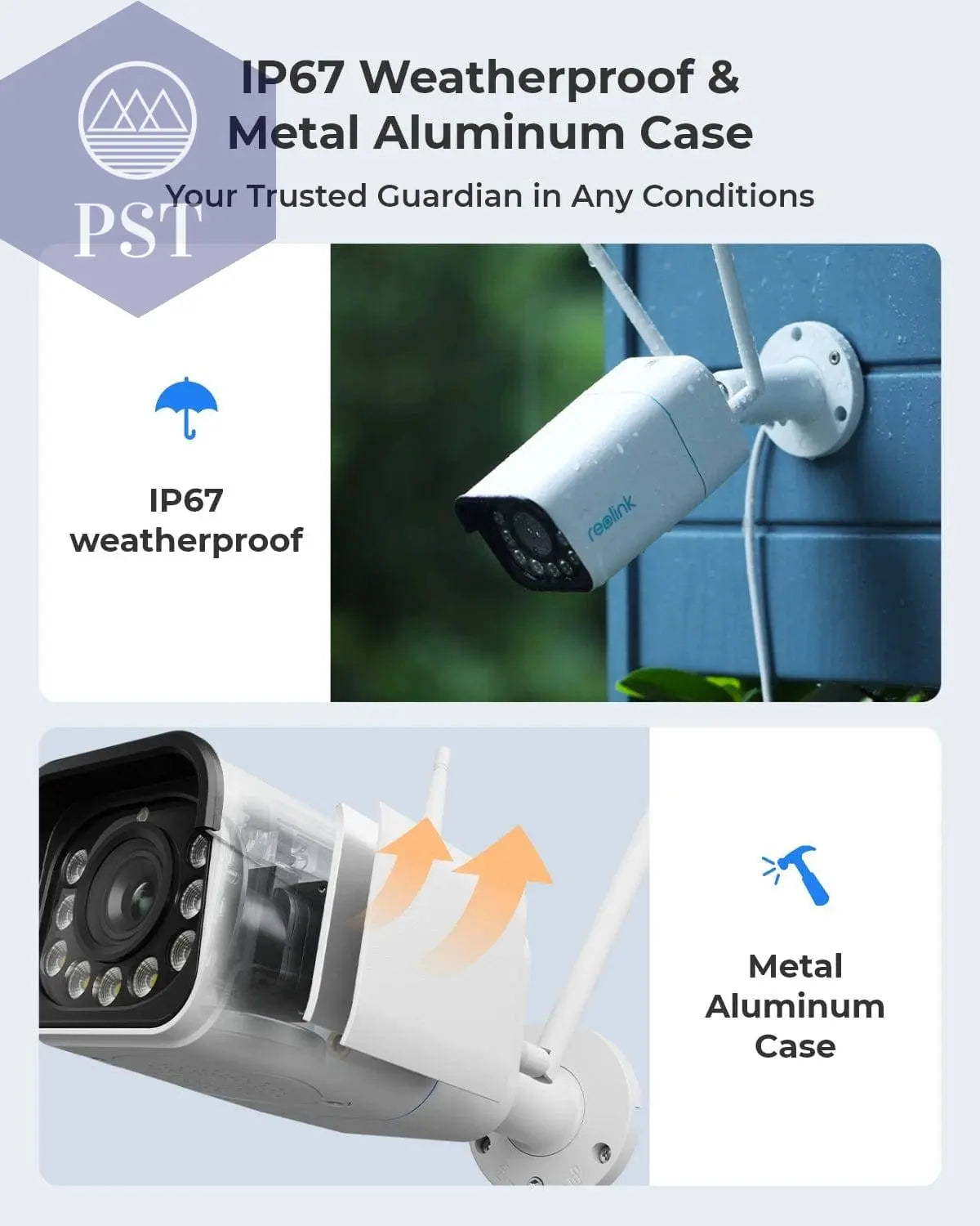 Reolink 4K Security Camera Smart Detection 8MP Wi-Fi 6 Tech Surveillance Cameras Onvif 2.4G/5Ghz Wireless 5MP Outdoor IP Camera - Property & Safety Tradings