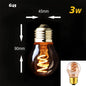 Retro Dimmable LED Edison Bulb E27 3W Gold Spiral Filament ST64 G125 Ampoule LED Lamp Incandescent Chandelier Decorative Lightin       PST PS Tradings