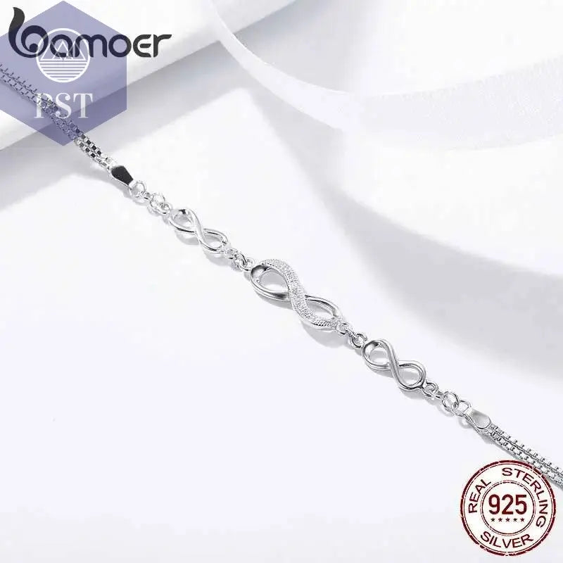 Silbernes Infinity Love Kettenglied PST PS Tradings  PST PS Tradings  PST PS Tradings Silbernes Infinity Love Kettenglied