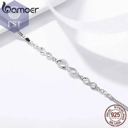 Silbernes Infinity Love Kettenglied PST PS Tradings  PST PS Tradings  PST PS Tradings Silbernes Infinity Love Kettenglied