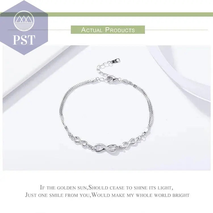 Silbernes Infinity Love Kettenglied PST PS Tradings  PST PS Tradings  PST PS Tradings Silbernes Infinity Love Kettenglied