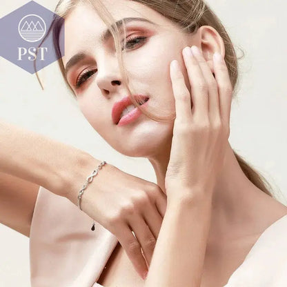 Silbernes Infinity Love Kettenglied PST PS Tradings  PST PS Tradings  PST PS Tradings Silbernes Infinity Love Kettenglied