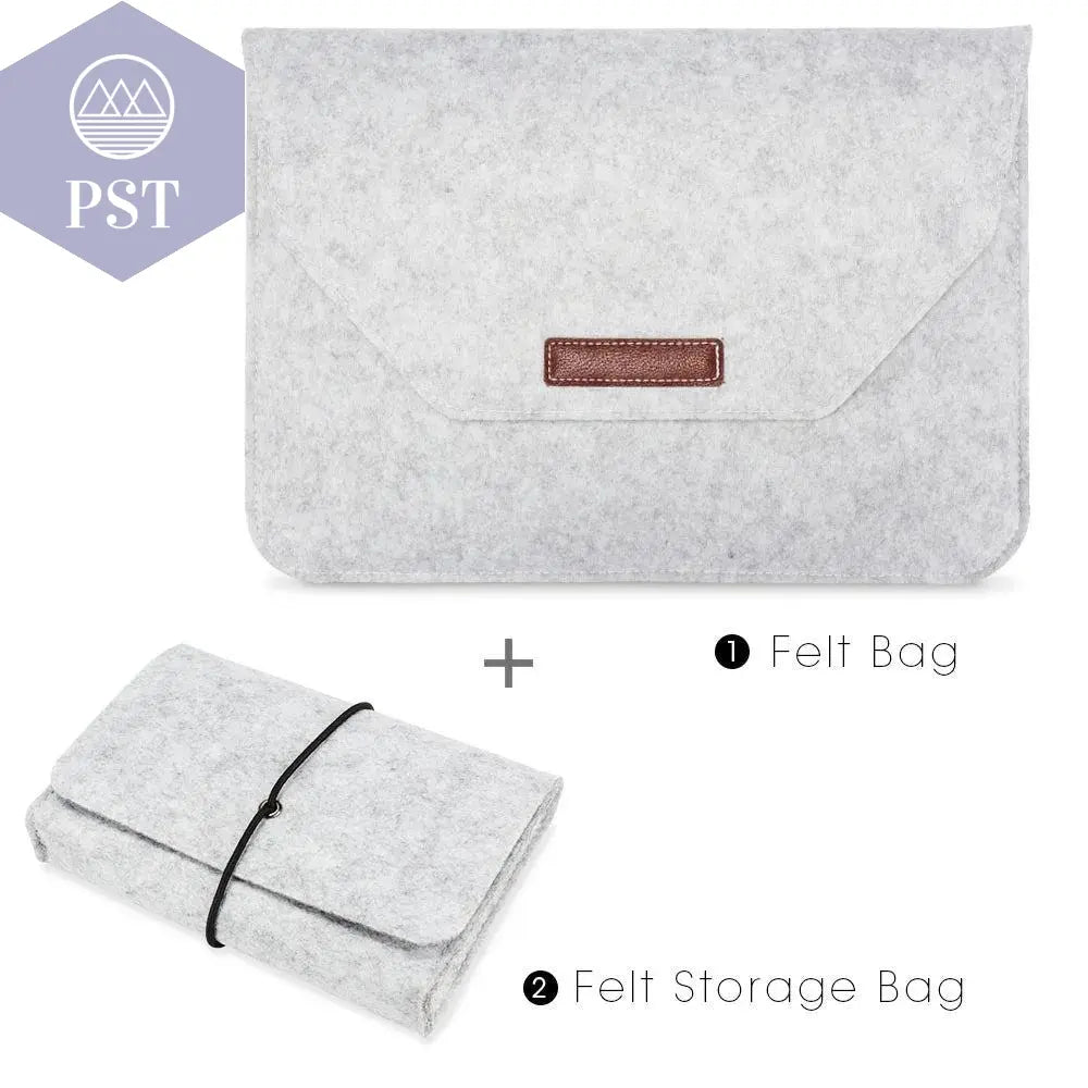 Soft Sleeve Laptop Bag For Macbook Air Pro Retina 11 12 13 14 15 inch Notebook Tablet Case Cover For HP Dell Macbook With Gift - PST PS Tradings