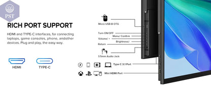 UPERFECT 22 Zoll 2K Monitor QHD Display USB-C PST PS Tradings Monitore Monitore