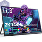 UPERFECT 2K 144Hz Portable Gaming Monitor 17.3 Inch HDR FreeSync HDMI Type C Second Screen For Laptop PC Mac Phone Game Console PST PS Tradings  PST PS Tradings 2K with Stand / UK Plug / Mexico PST PS Tradings UPERFECT 2K 144Hz Portable Gaming Monitor 17.3 Inch HDR FreeSync HDMI Type C Second Screen For Laptop PC Mac Phone Game Console