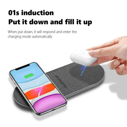 2 in 1 Dual Wireless Fast Charging Pad       PST PS Tradings